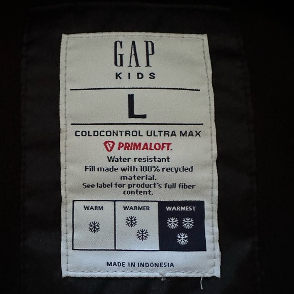 Gap Kids ColdControl Ultra Max Puffer long Parka Black size Large - Picture 13 of 14
